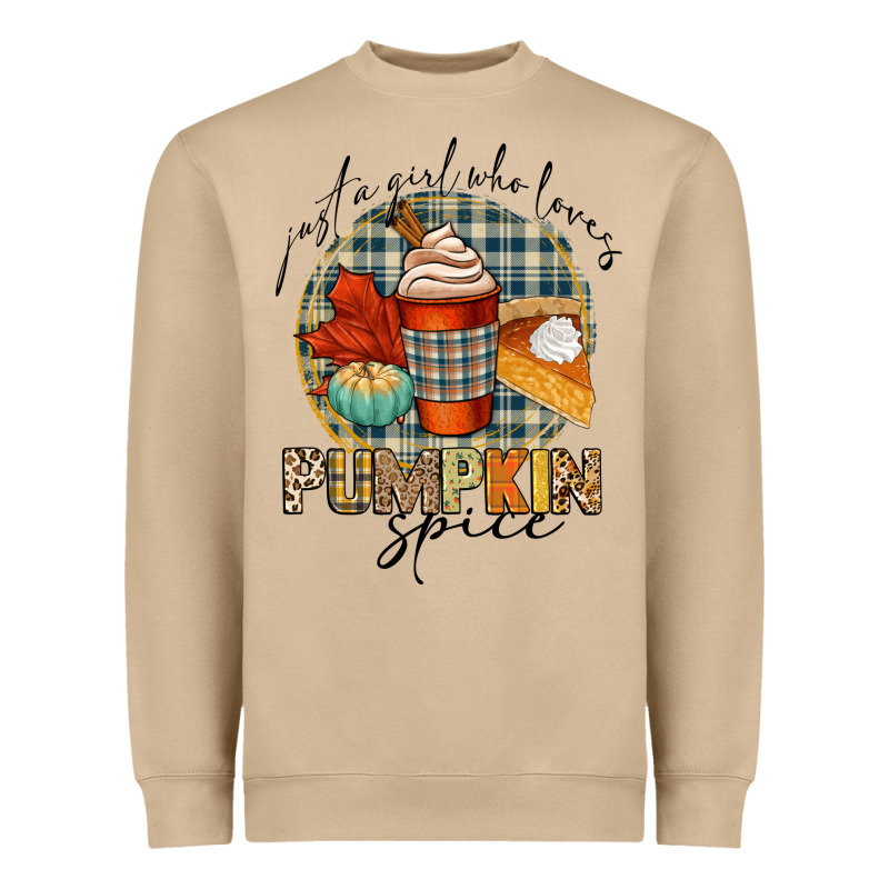 Just A Girl Who Loves Pumpkin Spice Heavyweight Sweatshirt by CowGirlArtShop | Teevron