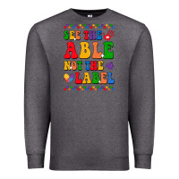 Charcoal Heather see the able not the label Premium Sweatshirt - CowhideDigitalArt