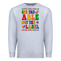 Heather Grey see the able not the label Premium Sweatshirt - CowhideDigitalArt