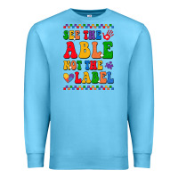 Ocean Blue see the able not the label Premium Sweatshirt - CowhideDigitalArt