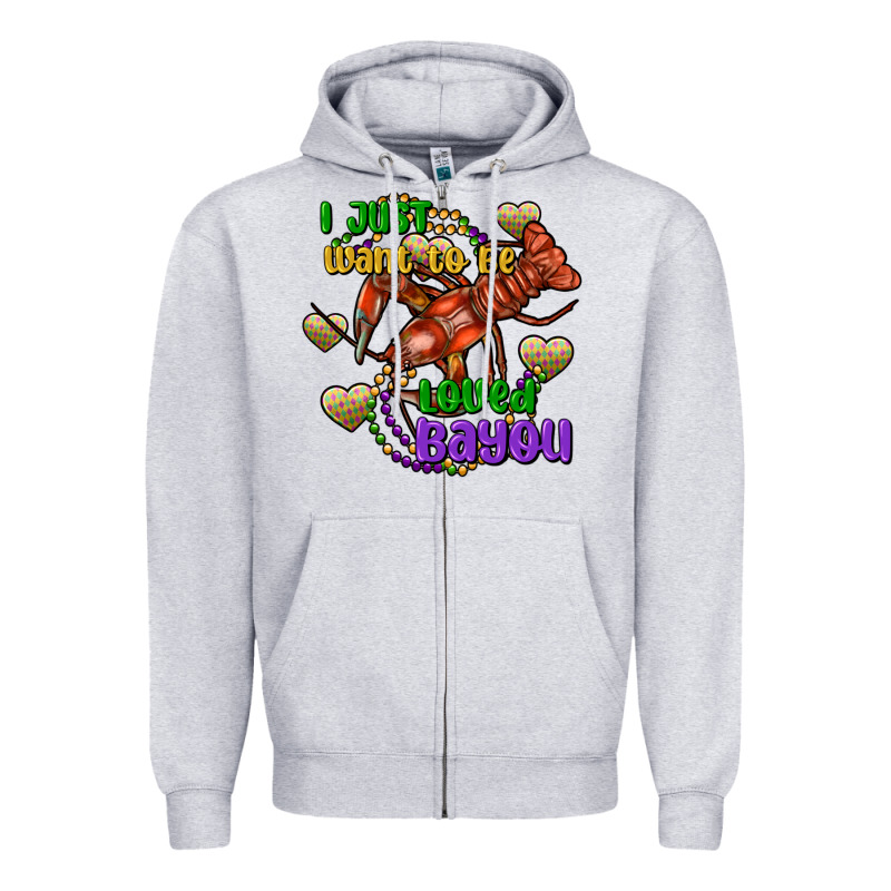 Crawfish I Just Want To Be Loved Bayou Zipper Hoodie by FaDigitalArtStudio | Teevron
