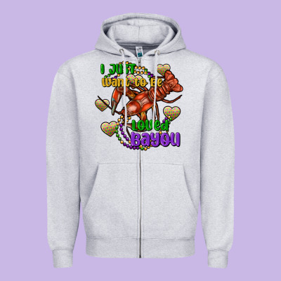 Crawfish I Just Want To Be Loved Bayou Zipper Hoodie Designed By Fadigitalartstudio