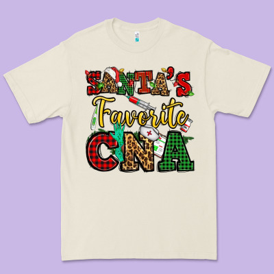 Santas Favorite Cna Christmas Premium Tee Designed By Nancycooperartshop