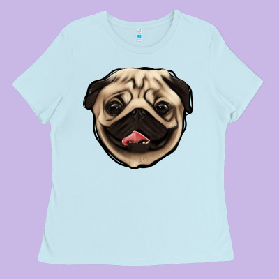 Pug Ladies Tee Designed By Jasminsmagicworld