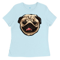 Baby Blue pug Ladies Tee - Jasminsmagicworld