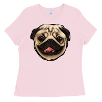 Bubblegum Pink pug Ladies Tee - Jasminsmagicworld