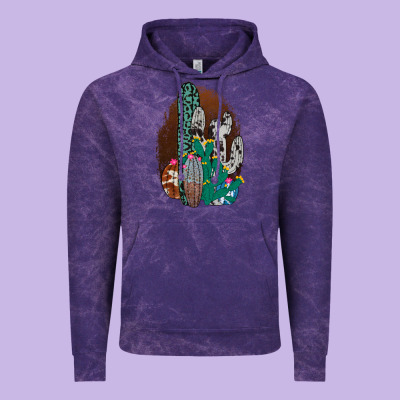 Western Cowhide Cactus Vintage Hoodie Designed By Bettercallsaul