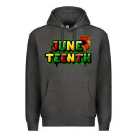 Charcoal Heather Juneteenth Premium Hoodie - FaDigitalArtStudio