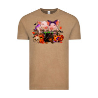 Vintage Coffee halloween pigs Vintage Tee - RanaPortraitStore