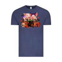 Vintage Denim halloween pigs Vintage Tee - RanaPortraitStore