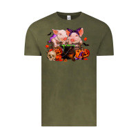 Vintage Olive halloween pigs Vintage Tee - RanaPortraitStore