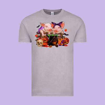 Halloween Pigs Vintage Tee Designed By Ranaportraitstore