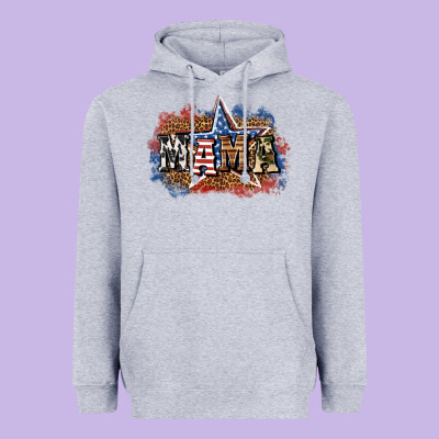 Patriotic Mama Heavyweight Hoodie Designed By Bundleandbundleshop