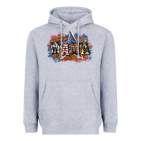 Heather Grey patriotic mama Heavyweight Hoodie - BundleAndBundleShop