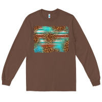 Chestnut Serape and Leopard Background Long Sleeve Tee - texasbilliewilder