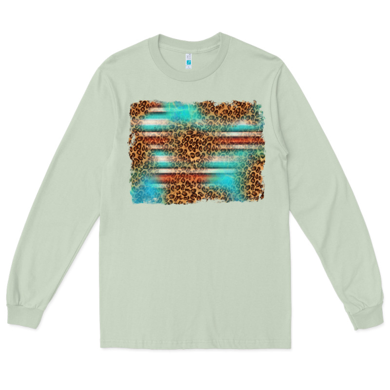 Serape And Leopard Background Long Sleeve Tee by texasbilliewilder | Teevron