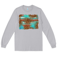 Moon Dust Serape and Leopard Background Long Sleeve Tee - texasbilliewilder