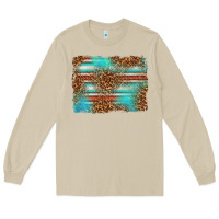 Mushroom Serape and Leopard Background Long Sleeve Tee - texasbilliewilder