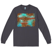 Smoke Serape and Leopard Background Long Sleeve Tee - texasbilliewilder