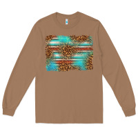 Toasted Coconut Serape and Leopard Background Long Sleeve Tee - texasbilliewilder