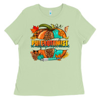 Matcha Phlebotomist pumpkin Ladies Tee - NancyCooperArtShop