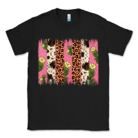 Black cactus leopard cowhide brush stroke Classic Tee - Artiststas
