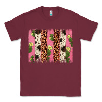 Burgundy cactus leopard cowhide brush stroke Classic Tee - Artiststas