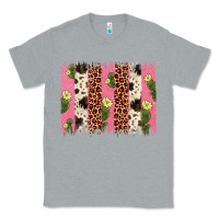 Heather Grey cactus leopard cowhide brush stroke Classic Tee - Artiststas