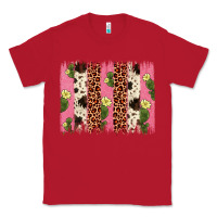 Red cactus leopard cowhide brush stroke Classic Tee - Artiststas