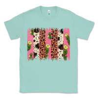 Seafoam cactus leopard cowhide brush stroke Classic Tee - Artiststas
