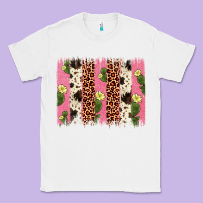 Cactus Leopard Cowhide Brush Stroke Classic Tee Designed By Artiststas