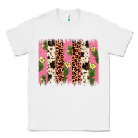 White cactus leopard cowhide brush stroke Classic Tee - Artiststas