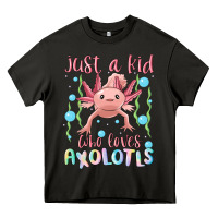 Just A Kid Who Loves Axolotls Heavy Core Tee | Teevron