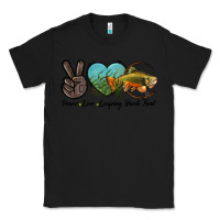 Black Peace Love Leaping Brook Trout Classic Tee - LillyAllenDesigns