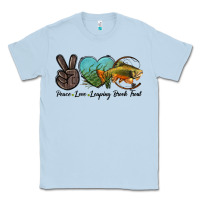 Dusty Blue Peace Love Leaping Brook Trout Classic Tee - LillyAllenDesigns