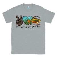 Heather Grey Peace Love Leaping Brook Trout Classic Tee - LillyAllenDesigns