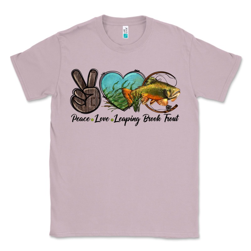 Peace Love Leaping Brook Trout Classic Tee by LillyAllenDesigns | Teevron