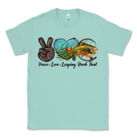 Seafoam Peace Love Leaping Brook Trout Classic Tee - LillyAllenDesigns