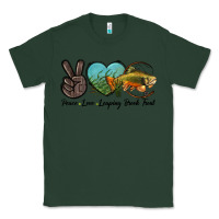 Sports Green Peace Love Leaping Brook Trout Classic Tee - LillyAllenDesigns
