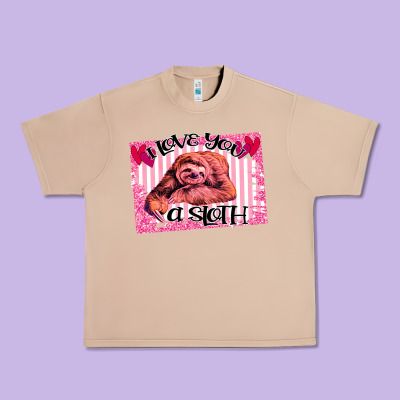 Valentine Sloth Urban Heavy Tee Designed By Bettercallsaul
