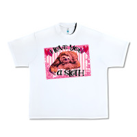 White Valentine Sloth Urban Heavy Tee - Bettercallsaul