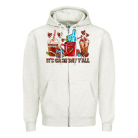 Oatmeal Heather American Football Coffee Cup Zipper Hoodie - FaDigitalArtStudio