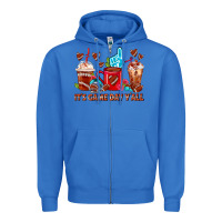 True Royal American Football Coffee Cup Zipper Hoodie - FaDigitalArtStudio
