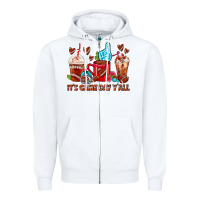 White American Football Coffee Cup Zipper Hoodie - FaDigitalArtStudio