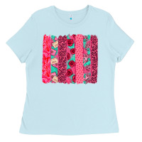 Baby Blue valentines day brushstroke Ladies Tee - NancyCooperArtShop