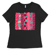 Black valentines day brushstroke Ladies Tee - NancyCooperArtShop