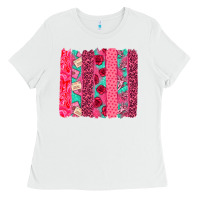 White valentines day brushstroke Ladies Tee - NancyCooperArtShop