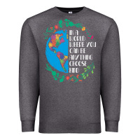 Charcoal Heather Autism Awareness Kindness Puzzle Earth Premium Sweatshirt - CowhideDigitalArt