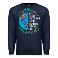 Navy Autism Awareness Kindness Puzzle Earth Premium Sweatshirt - CowhideDigitalArt