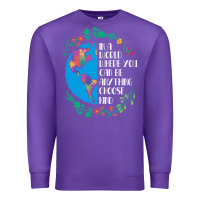 Purple Autism Awareness Kindness Puzzle Earth Premium Sweatshirt - CowhideDigitalArt